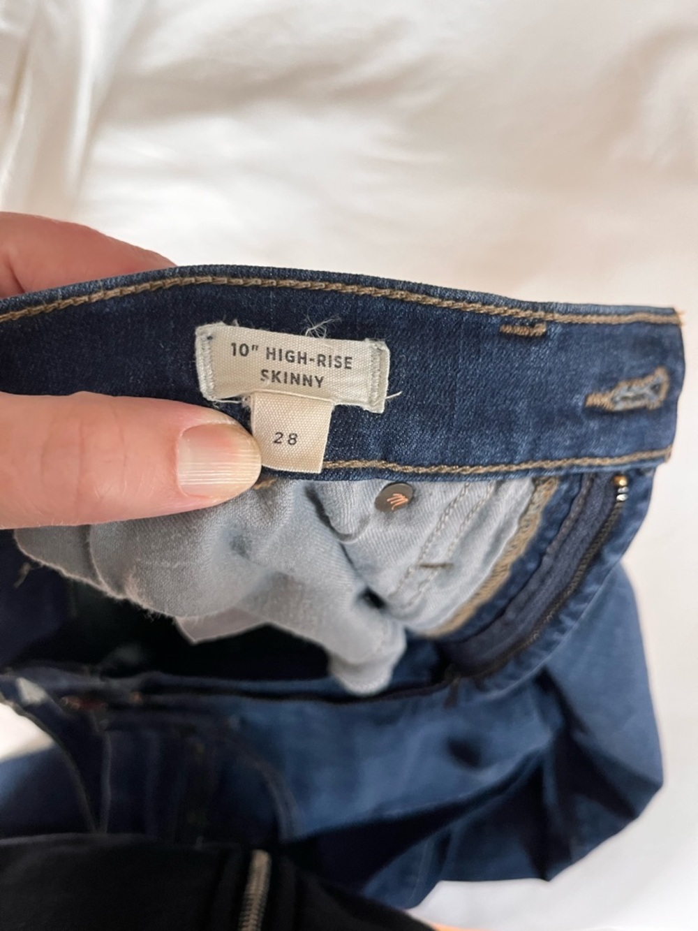 Madewell Dark Blue High-Rise Skinny Jeans